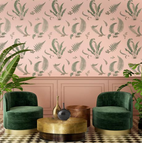 G P & J Baker FERNS BLUSH Wallpaper