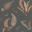 G P & J Baker FERNS CORAL/CHARCOAL Wallpaper