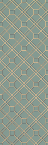 G P & J Baker LANGDALE TRELLIS TEAL/BRONZE Wallpaper