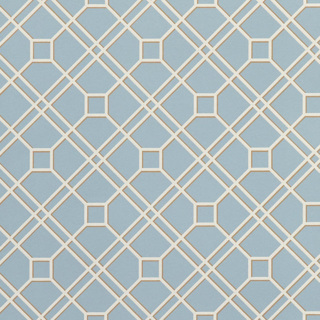 G P & J Baker LANGDALE TRELLIS SOFT BLUE Wallpaper