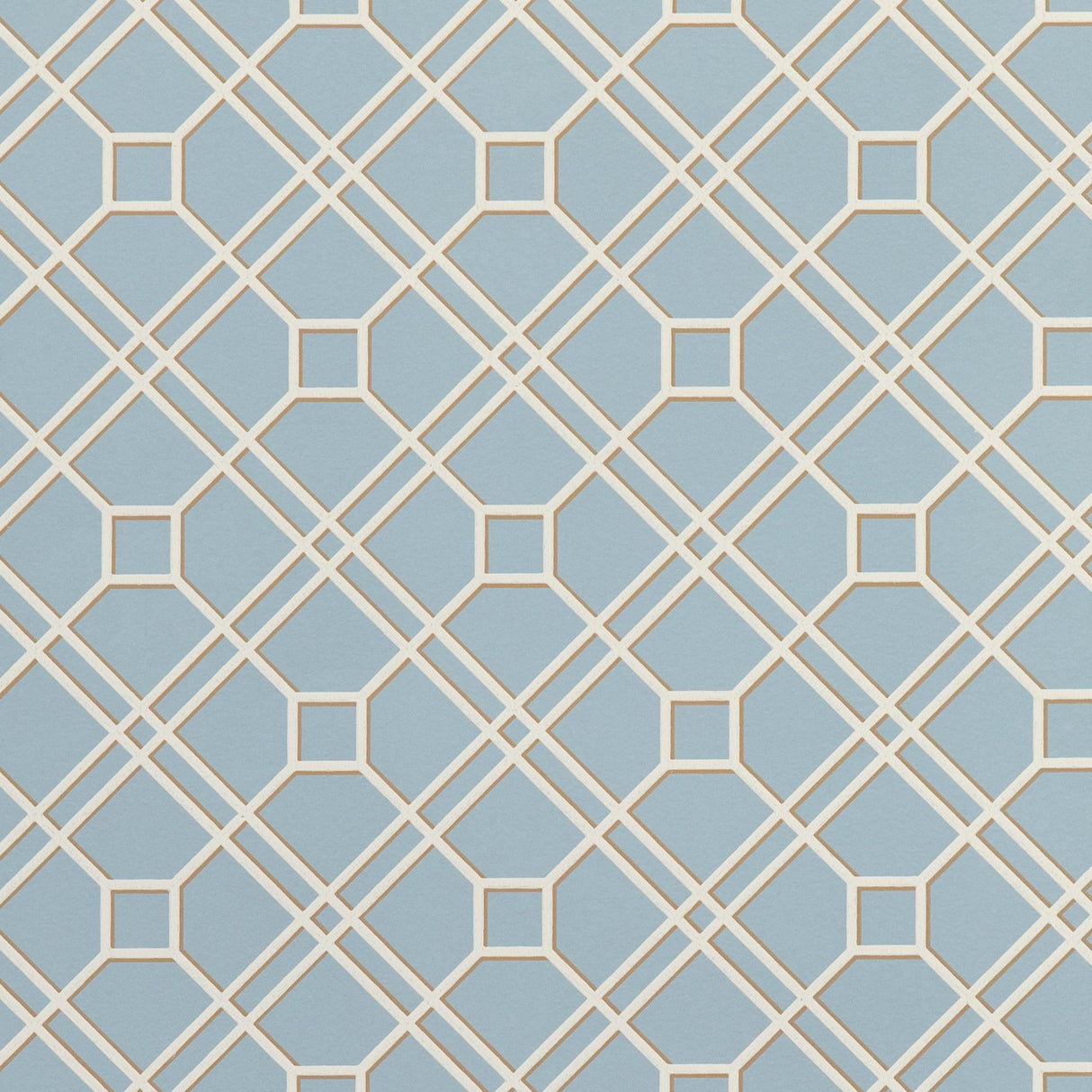 G P & J Baker LANGDALE TRELLIS SOFT BLUE Wallpaper