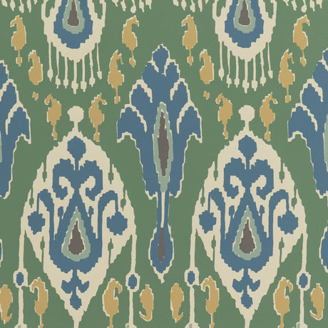 G P & J Baker IKAT BOKHARA EMERALD Wallpaper