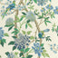 G P & J Baker HYDRANGEA BIRD EMERALD/BLUE Wallpaper