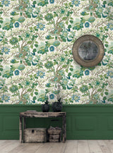 G P & J Baker MAGNOLIA EMERALD/TEAL Wallpaper