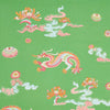 Schumacher Hanlun Dragon Embroidery Green Fabric