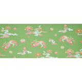 Schumacher Hanlun Dragon Embroidery Green Fabric
