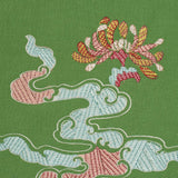 Schumacher Hanlun Dragon Embroidery Green Fabric