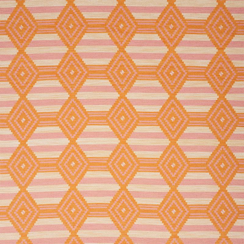 Schumacher Manta Performance Pink & Orange Fabric