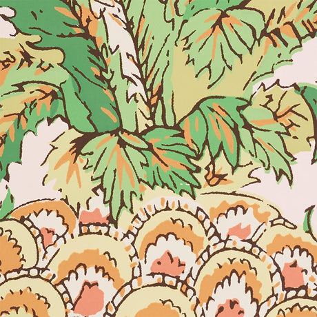 Schumacher Pineapples Blush Wallpaper