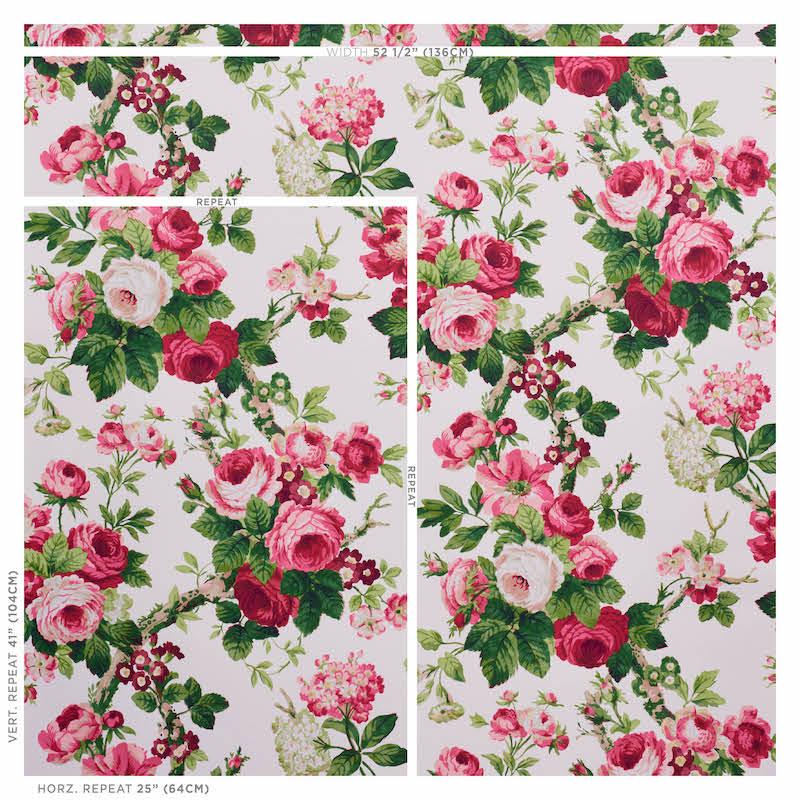 Schumacher Nancy Floral Rose Wallpaper