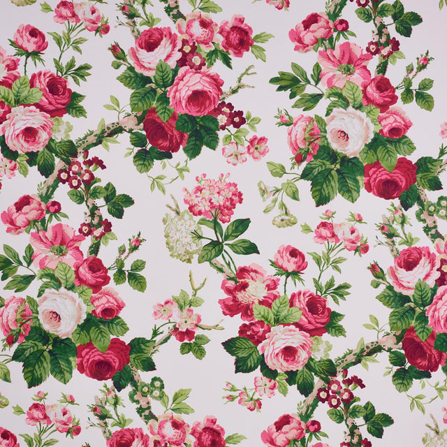 Schumacher Nancy Floral Rose Wallpaper