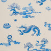 Schumacher Hanlun Dragon Embroidery Porcelain Fabric