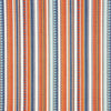 Schumacher Zuni Stripe Blue & Orange Fabric