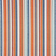 Schumacher Zuni Stripe Blue & Orange Fabric