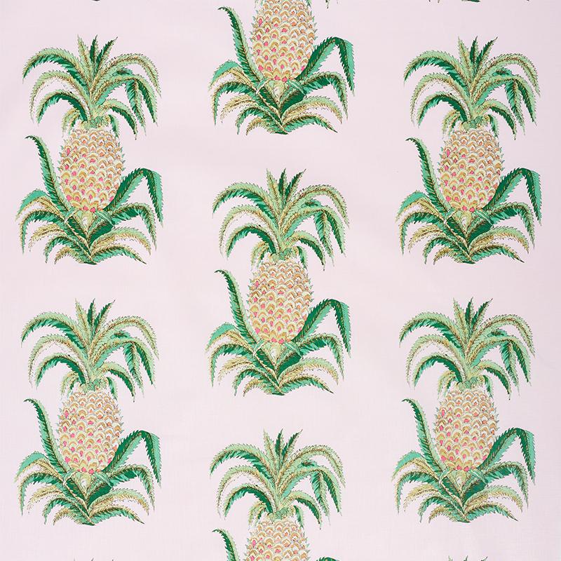 Schumacher Pineapples Chintz Blush Fabric