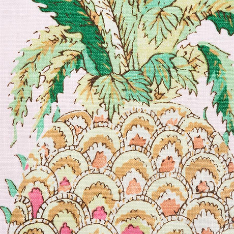 Schumacher Pineapples Chintz Blush Fabric