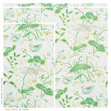 Schumacher Lotus Garden Leaf Fabric