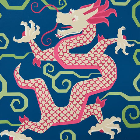 Schumacher Bixi Sapphire Wallpaper