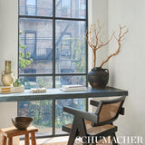 Schumacher Rimini Rib Ivory Wallpaper