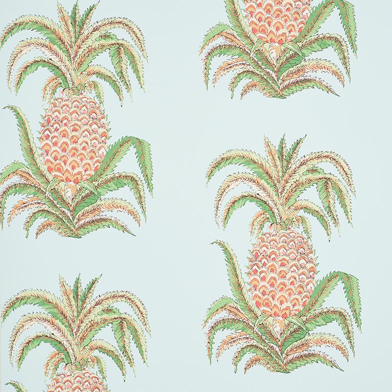 Schumacher Pineapples Sky Wallpaper