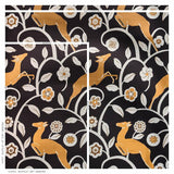 Schumacher Les Gazelles Au Bois Vinyl Noir Wallpaper