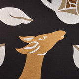 Schumacher Les Gazelles Au Bois Vinyl Noir Wallpaper
