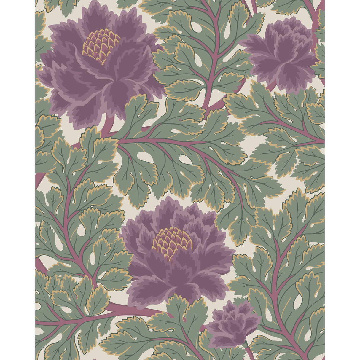 Cole & Son AURORA WP MULBERRY/SAGE/PARC Wallpaper