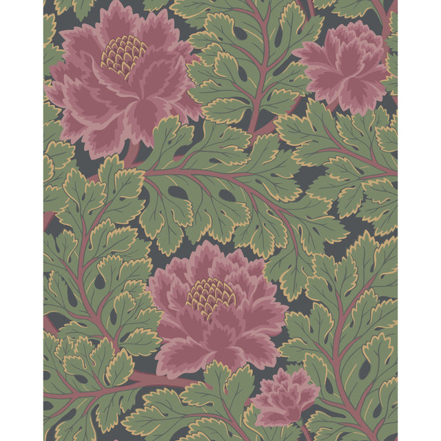 Cole & Son AURORA WP ROSE/FOREST/CHAR Wallpaper