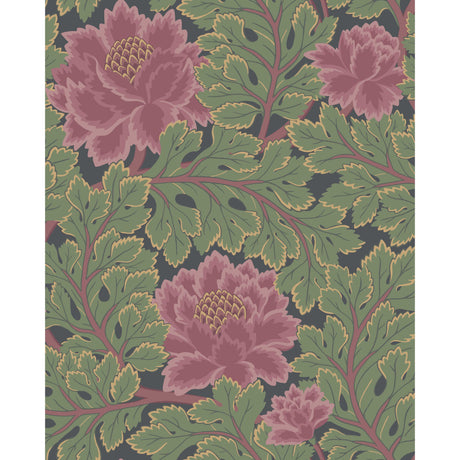 Cole & Son AURORA WP ROSE/FOREST/CHAR Wallpaper