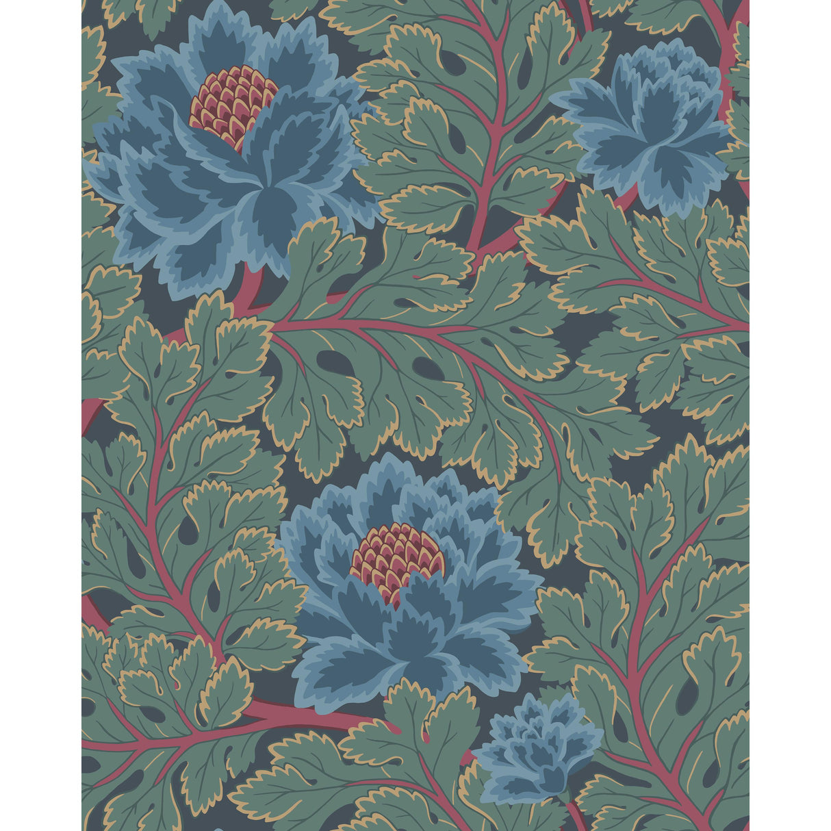 Cole & Son AURORA WP PETROL/TEAL/INK Wallpaper