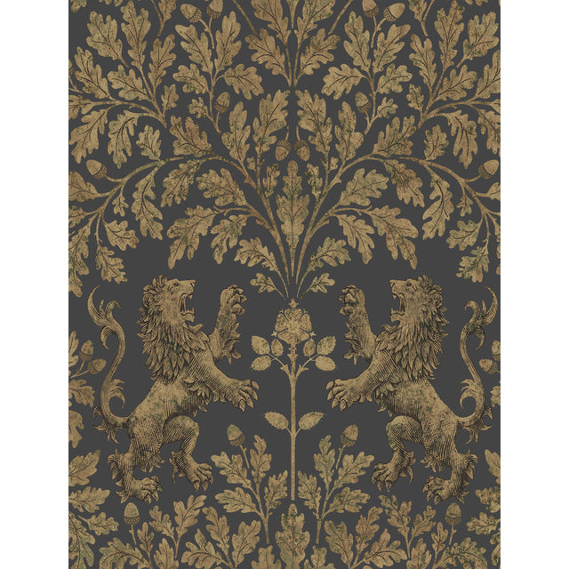 Cole & Son BOSCOBEL OAK ANT GOLD/BLK Wallpaper