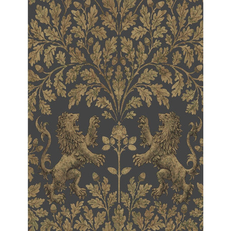 Cole & Son Boscobel Oak Ant Gold/Blk Wallpaper