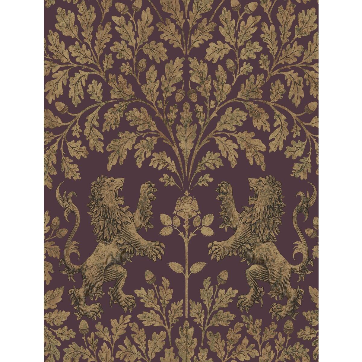 Cole & Son Boscobel Oak Gold/Claret Wallpaper