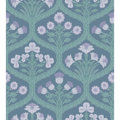 Cole & Son FLORAL KINGDOM LILAC/TEAL Wallpaper