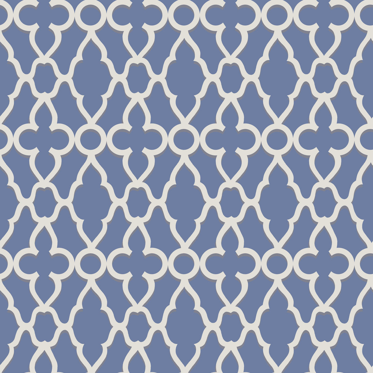 Cole & Son TREILLAGE WHITE/HYACINTH Wallpaper