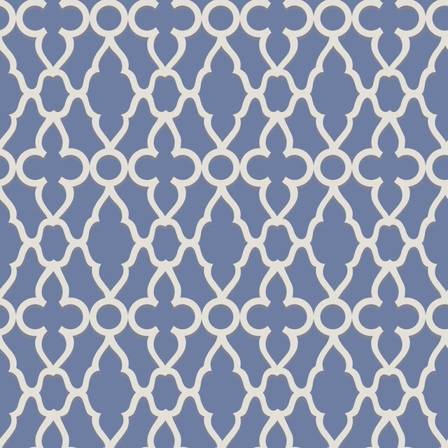 Cole & Son TREILLAGE WHITE/HYACINTH Wallpaper