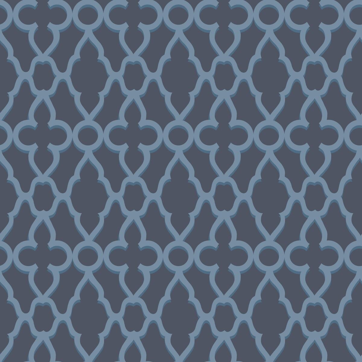 Cole & Son Treillage Cerulean/Midnig Wallpaper