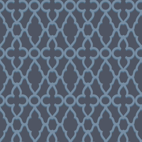 Cole & Son Treillage Cerulean/Midnig Wallpaper