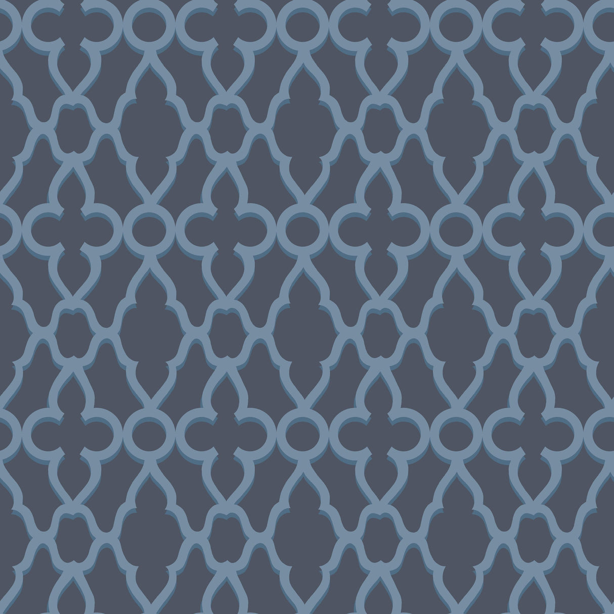 Cole & Son TREILLAGE CERULEAN/MIDNIG Wallpaper