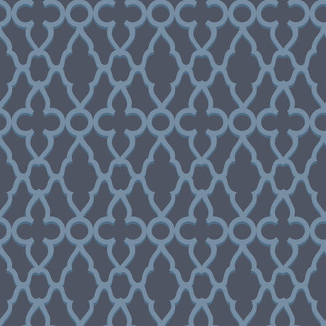 Cole & Son TREILLAGE CERULEAN/MIDNIG Wallpaper