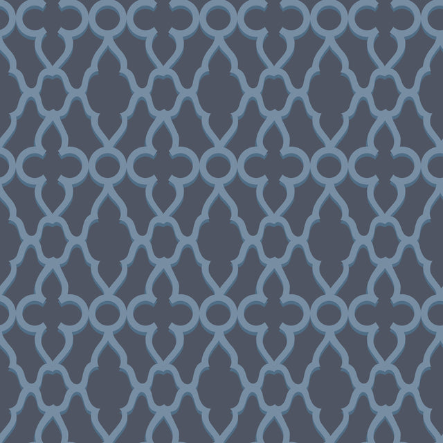 Cole & Son TREILLAGE CERULEAN/MIDNIG Wallpaper