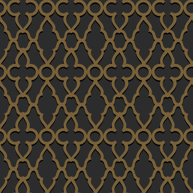 Cole & Son TREILLAGE M BRONZE/CHAR Wallpaper