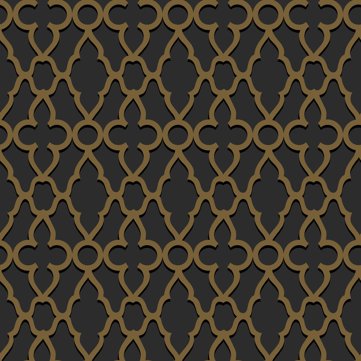 Cole & Son TREILLAGE M BRONZE/CHAR Wallpaper