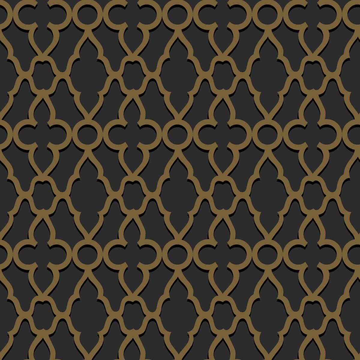 Cole & Son Treillage M Bronze/Char Wallpaper