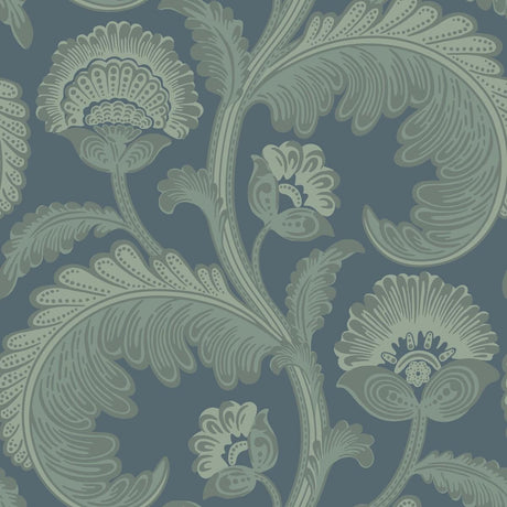 Cole & Son Fanfare Flock Dk Egg/Pet Wallpaper