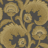 Cole & Son FANFARE FLOCK OCHRE/CHAR Wallpaper