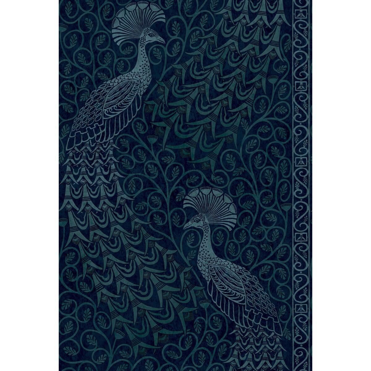 Cole & Son Pavo Parade M Petrol/Ink Wallpaper