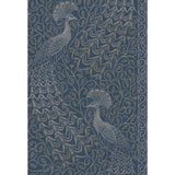 Cole & Son Pavo Parade Msilver/Denim Wallpaper