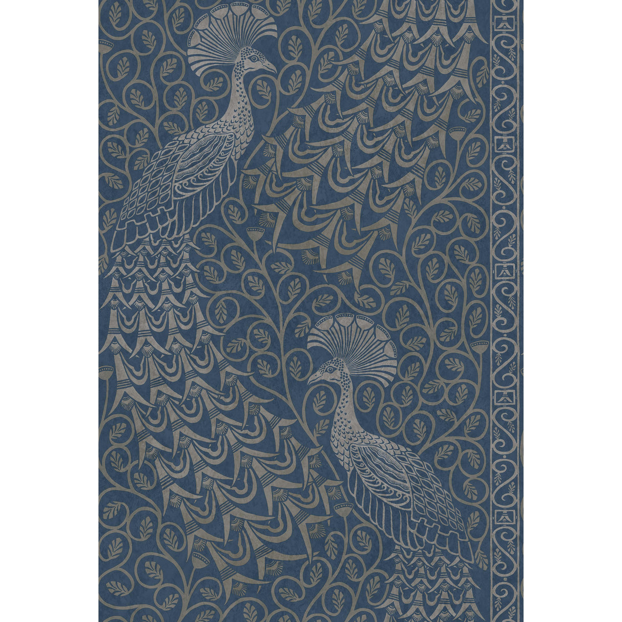 Cole & Son PAVO PARADE MSILVER/DENIM Wallpaper