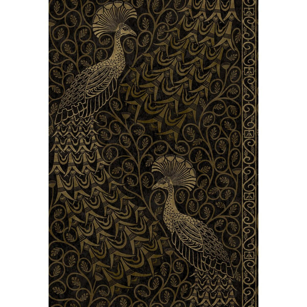 Cole & Son Pavo Parade M Gold/Soot Wallpaper